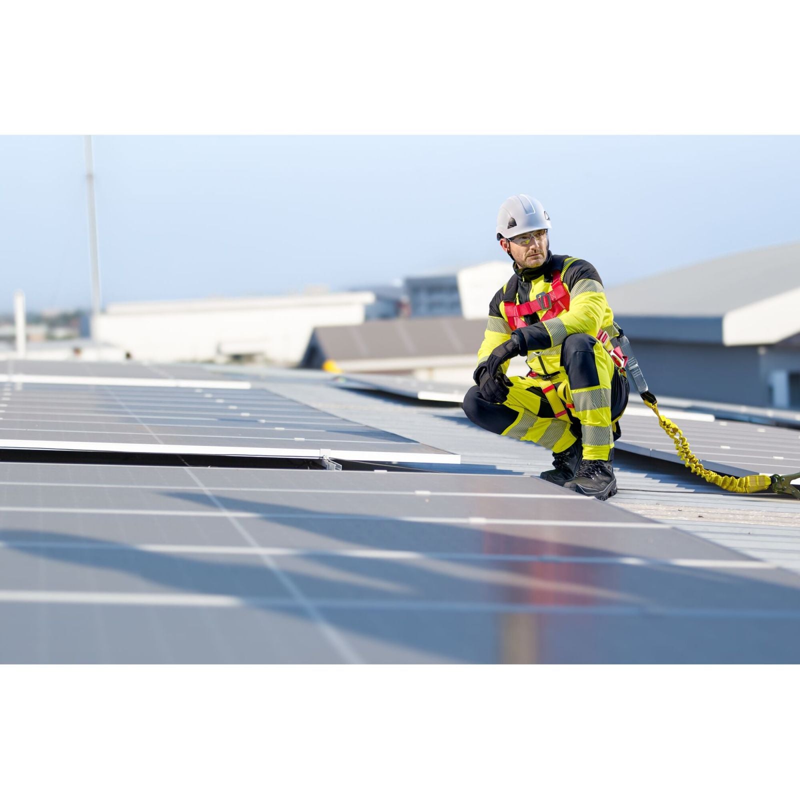 Portwest PW3 Hoge zichtbaarheid Jack T170 baffle Hi-Vis hybride winddicht waterafstotend geel-zwart(YB)