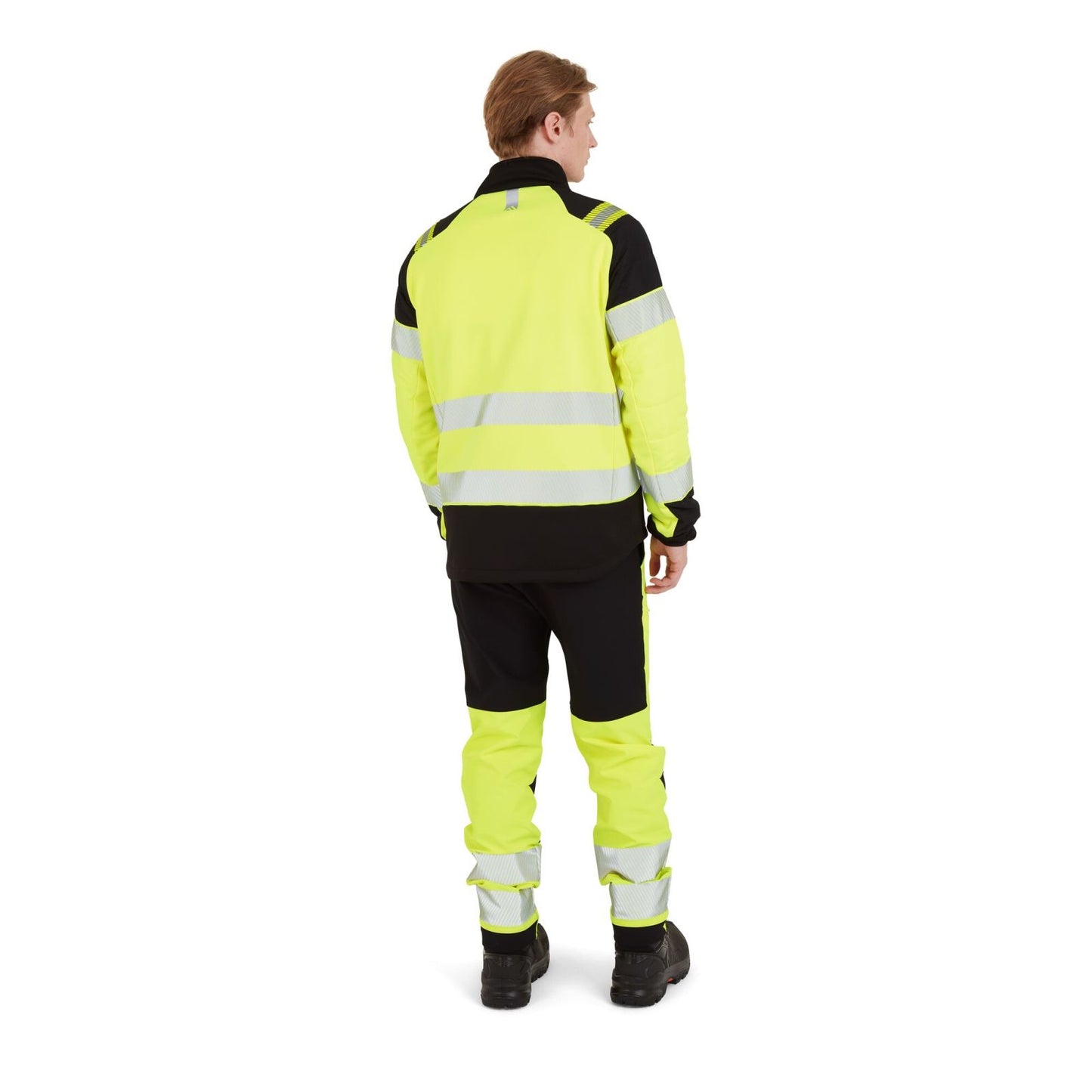 Portwest PW3 Hoge zichtbaarheid Jack T170 baffle Hi-Vis hybride winddicht waterafstotend geel-zwart(YB)