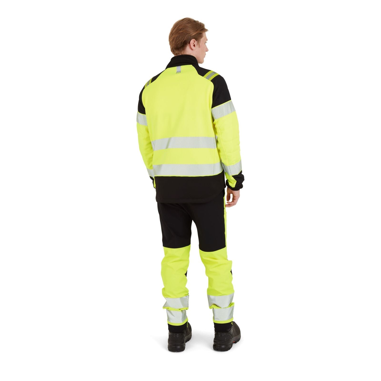 Portwest PW3 Hoge zichtbaarheid Jack T170 baffle Hi-Vis hybride winddicht waterafstotend geel-zwart(YB)