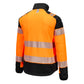 Portwest PW3 Hoge zichtbaarheid Jack T171 baffle Hi-Vis hybride winddicht waterafstotend dames oranje-zwart(OB)