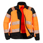 Portwest PW3 Hoge zichtbaarheid Jack T171 baffle Hi-Vis hybride winddicht waterafstotend dames oranje-zwart(OB)