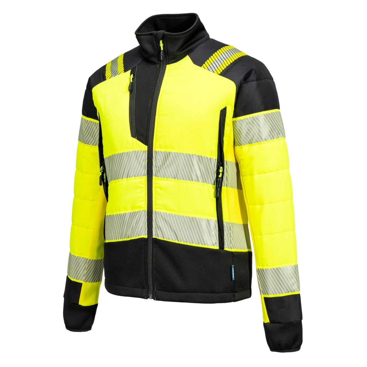Portwest PW3 Hoge zichtbaarheid Jack T171 baffle Hi-Vis hybride winddicht waterafstotend dames geel-zwart(YB)