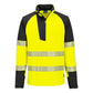 Portwest PW3 Hoge zichtbaarheid Sweatshirt T172 Hi-Vis 1/4 rits geel-zwart(YB)