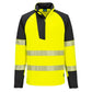 Portwest PW3 Hoge zichtbaarheid Sweatshirt T172 Hi-Vis 1/4 rits geel-zwart(YB)