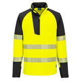 Portwest PW3 Hoge zichtbaarheid Sweatshirt T172 Hi-Vis 1/4 rits geel-zwart(YB)