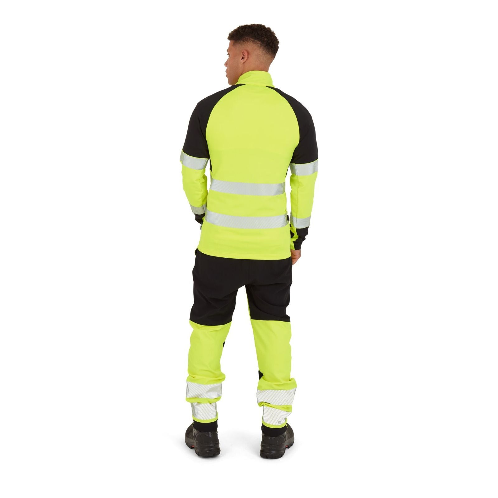 Portwest PW3 Hoge zichtbaarheid Sweatshirt T172 Hi-Vis 1/4 rits geel-zwart(YB)