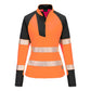 Portwest PW3 Hoge zichtbaarheid Sweatshirt T173 Hi-Vis 1/4 rits dames oranje-zwart(OB)