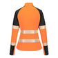 Portwest PW3 Hoge zichtbaarheid Sweatshirt T173 Hi-Vis 1/4 rits dames oranje-zwart(OB)
