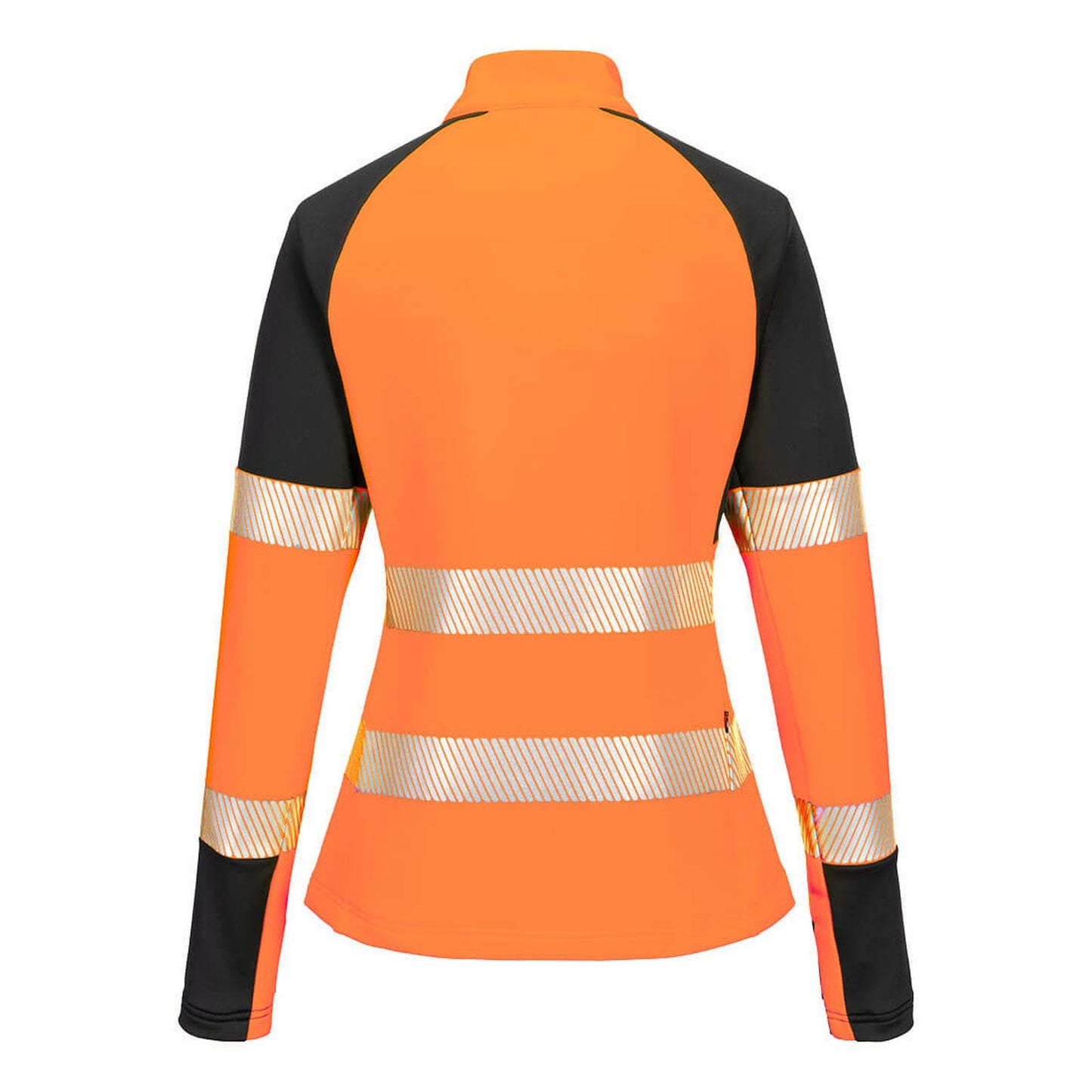 Portwest PW3 Hoge zichtbaarheid Sweatshirt T173 Hi-Vis 1/4 rits dames oranje-zwart(OB)
