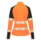 Portwest PW3 Hoge zichtbaarheid Sweatshirt T173 Hi-Vis 1/4 rits dames oranje-zwart(OB)