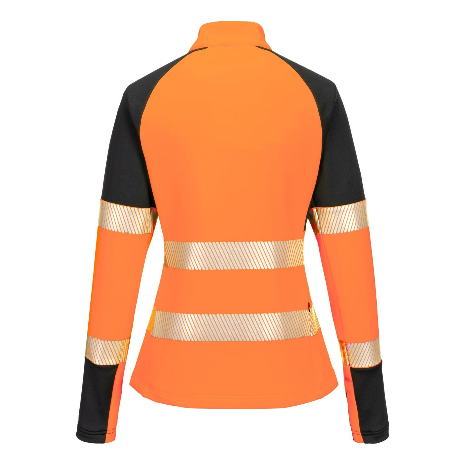 Portwest PW3 Hoge zichtbaarheid Sweatshirt T173 Hi-Vis 1/4 rits dames oranje-zwart(OB)