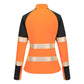 Portwest PW3 Hoge zichtbaarheid Sweatshirt T173 Hi-Vis 1/4 rits dames oranje-zwart(OB)
