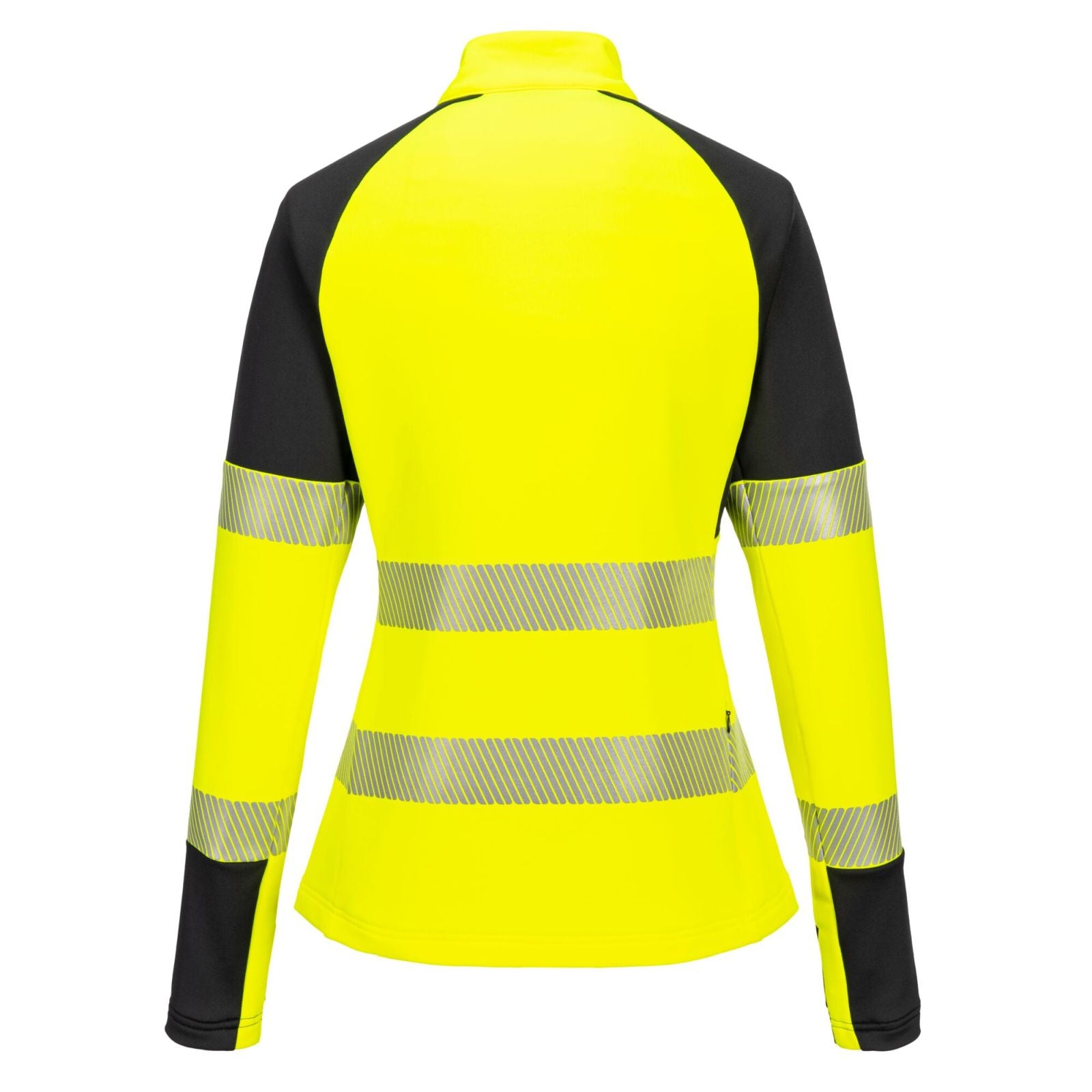 Portwest PW3 Hoge zichtbaarheid Sweatshirt T173 Hi-Vis 1/4 rits dames geel-zwart(YB)