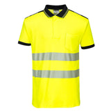 Portwest PW3 Poloshirts T180 geel-zwart(YB)