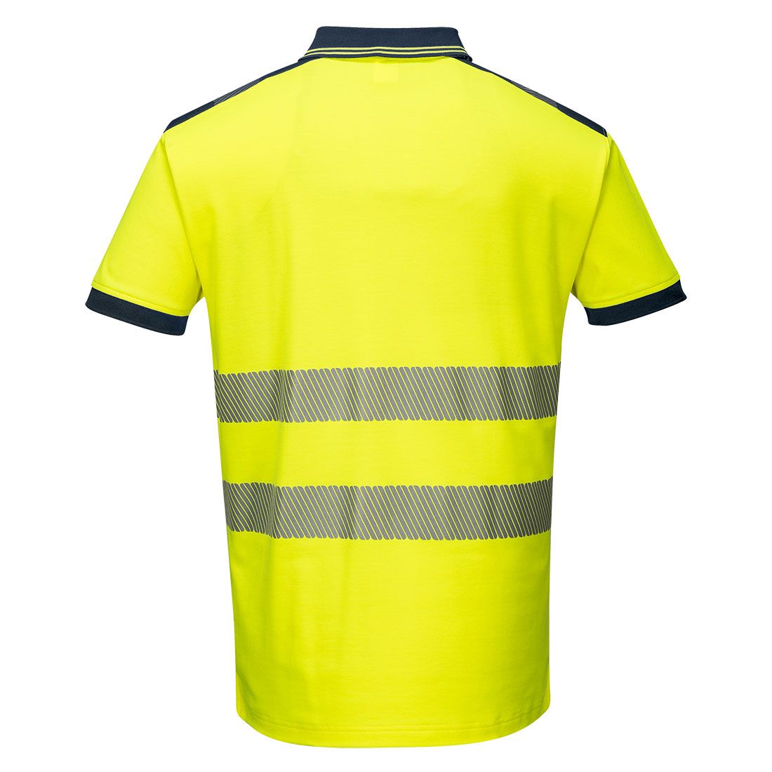 Portwest PW3 Poloshirts T180 geel-marineblauw(YN)