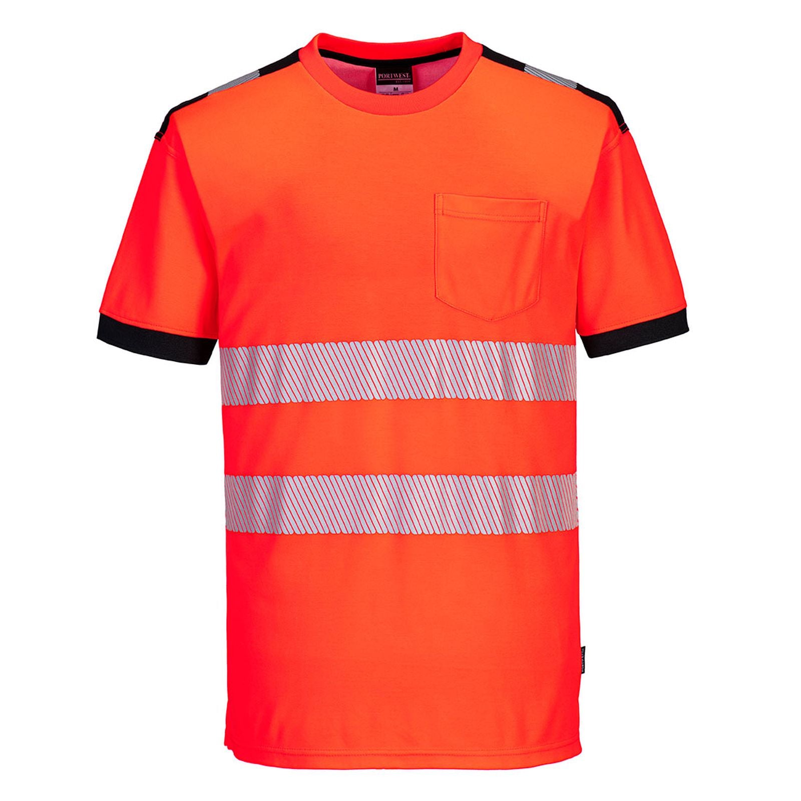 Portwest PW3 T-shirt T181 rood-zwart(RB)