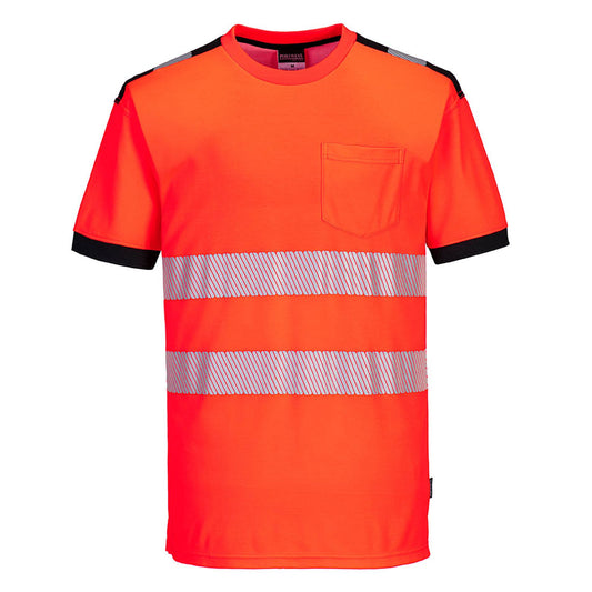 Portwest PW3 T-shirt T181 rood-zwart(RB)