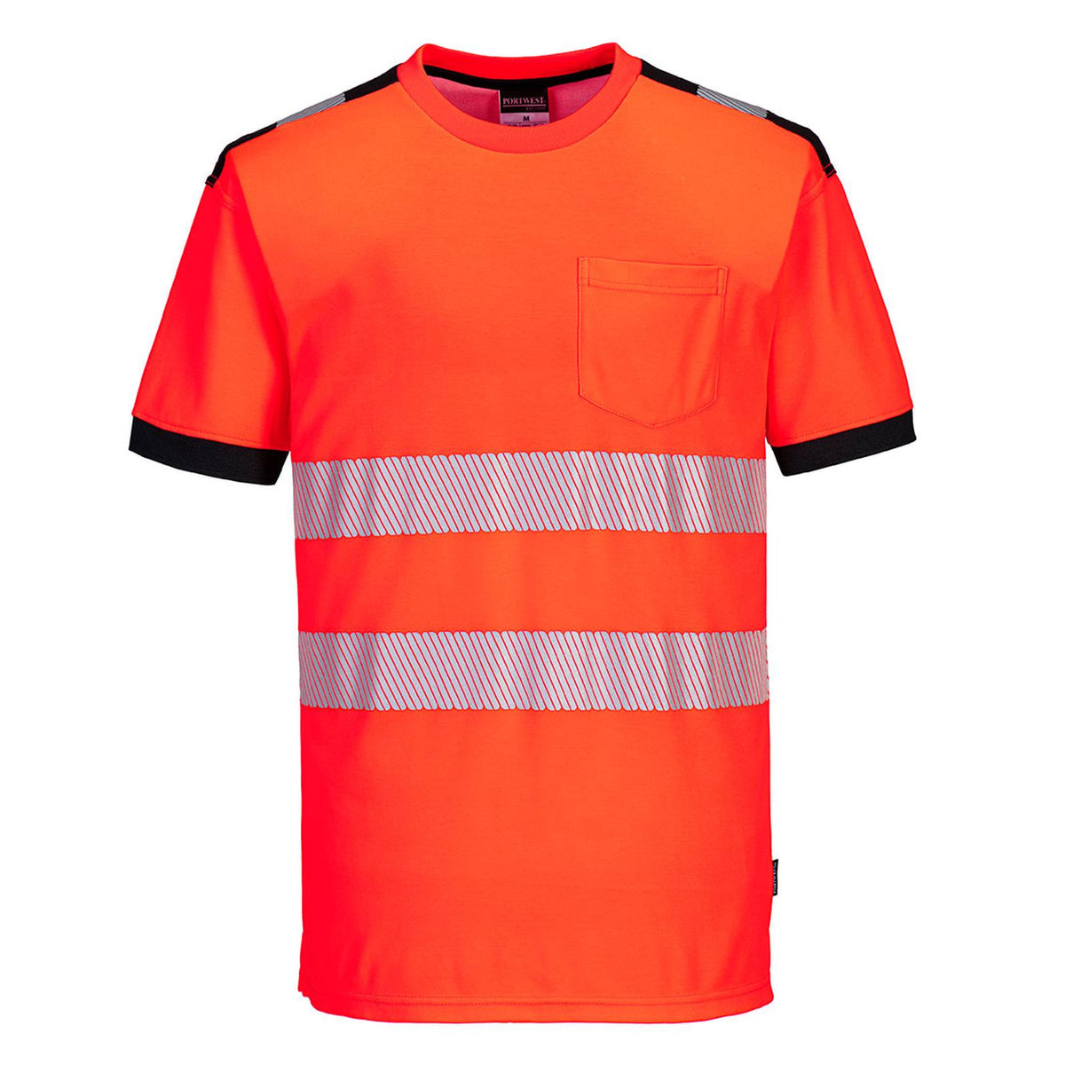Portwest PW3 T-shirt T181 rood-zwart(RB)