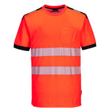 Portwest PW3 T-shirt T181 rood-zwart(RB)