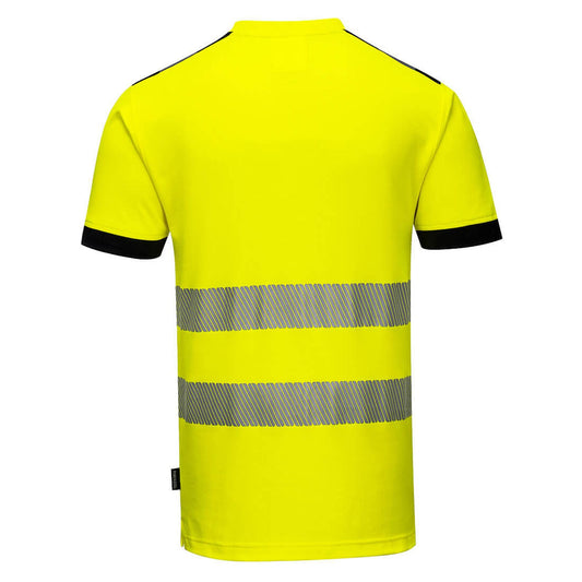 Portwest PW3 T-shirts T181 HiVis UPF35+ UV geel-zwart(YB)