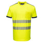 Portwest PW3 T-shirts T181 HiVis UPF35+ UV geel-marineblauw(YN)