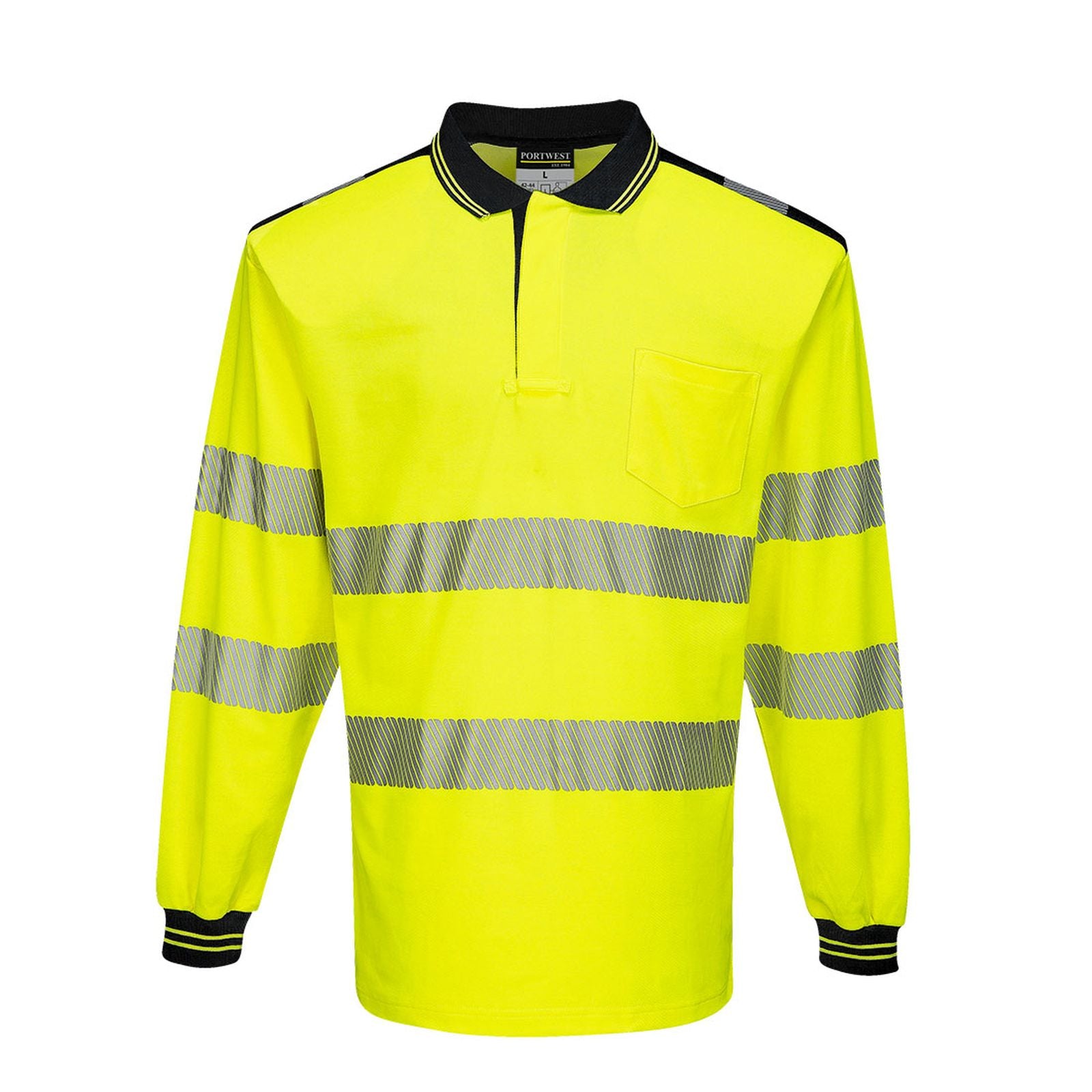 Portwest PW3 Poloshirts T184 geel-zwart(YB)