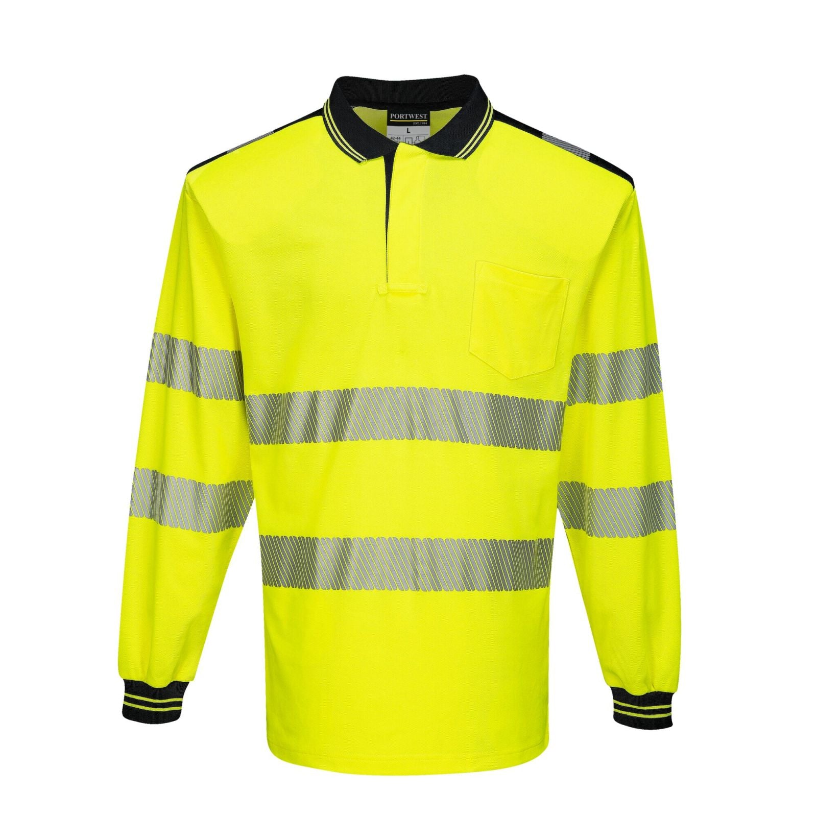 Portwest PW3 Poloshirts T184 geel-zwart(YB)