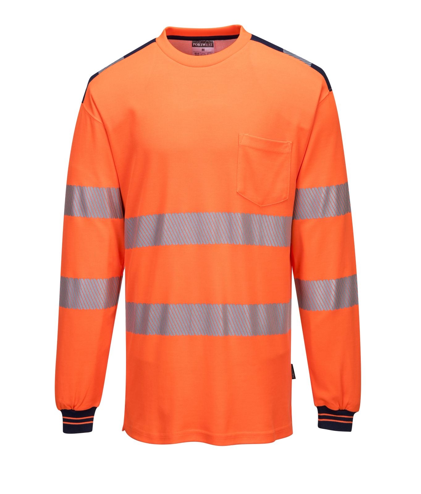 Portwest PW3 T-shirts T185 oranje-marineblauw(ON)