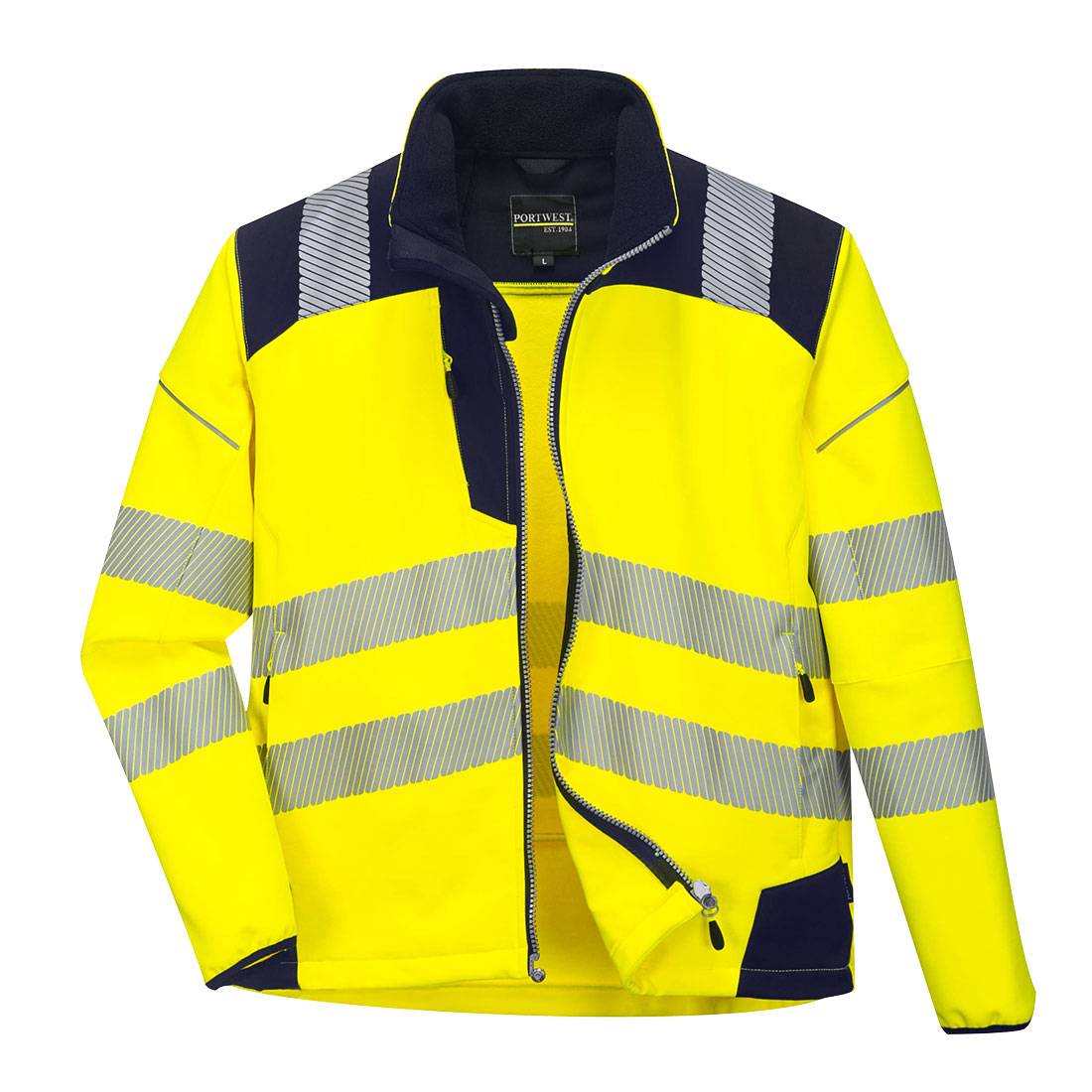Portwest PW3 Jassen T402 HiVis Waterafstotend geel-marineblauw(YN)
