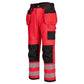 Portwest PW3 Broeken T501 rood-zwart(RB)