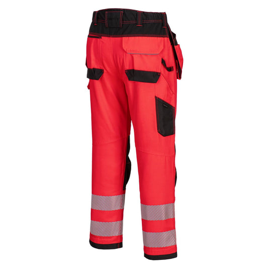 Portwest PW3 Broeken T501 rood-zwart(RB)