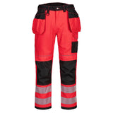 Portwest PW3 Broeken T501 rood-zwart(RB)
