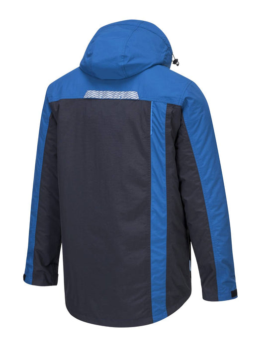 Portwest Jassen T740 Waterdicht Afneembare capuchon perzisch blauw(PB)