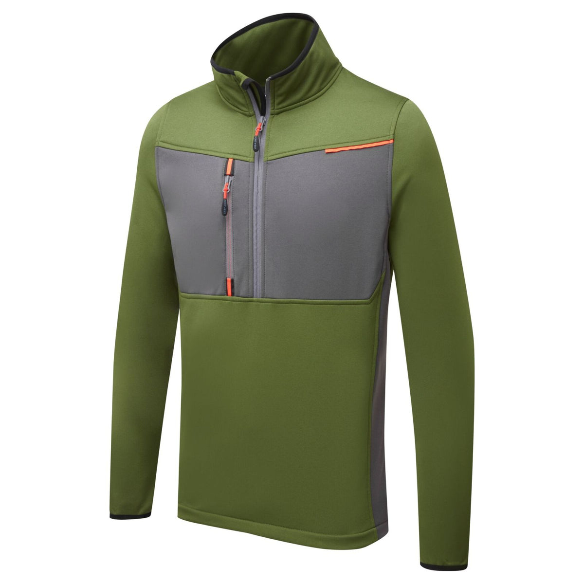 Portwest WX3 Bescherming Tegen Alle Weersomstandigheden Hoodie T755 Tech Fleece halve rits olijfgroen(OG)
