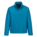 Portwest Regenkleding Alle weersomstandigheden Jassen TK20 Print & Promo softshell heren (2L) waterafstotend winddicht aquablauw(AQ)