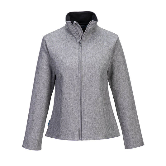 Portwest Print & Promo Regenkleding Jas TK21 softshell dames (2L) fleece waterafstotend winddicht mergelgrijs(GM)