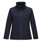 Portwest Regenkleding Softshell Bescherming Alle Weersomstandigheden Jas TK21 Print & Promo softshell (2L) dames donker marineblauw(NV)