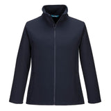 Portwest Regenkleding Softshell Bescherming Alle Weersomstandigheden Jas TK21 Print & Promo softshell (2L) dames donker marineblauw(NV)