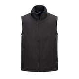 Portwest Print & Promo Bodywarmer TK22 softshell (2L) fleece waterafstotend winddicht zwart(BK)