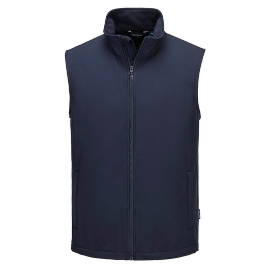 Portwest Regenkleding Softshell Alle Weersomstandigheden Bodywarmer TK22 Print & Promo Softshell Gilet (2L) donker marineblauw(NV)