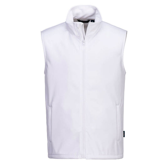 Portwest Print & Promo Bodywarmer TK22 softshell (2L) fleece waterafstotend winddicht wit(WH)