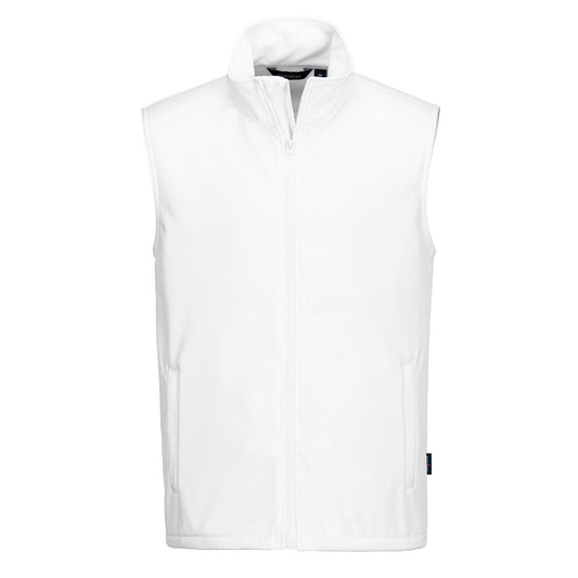 Portwest Print & Promo Bodywarmer TK22 softshell (2L) fleece waterafstotend winddicht wit(WH)