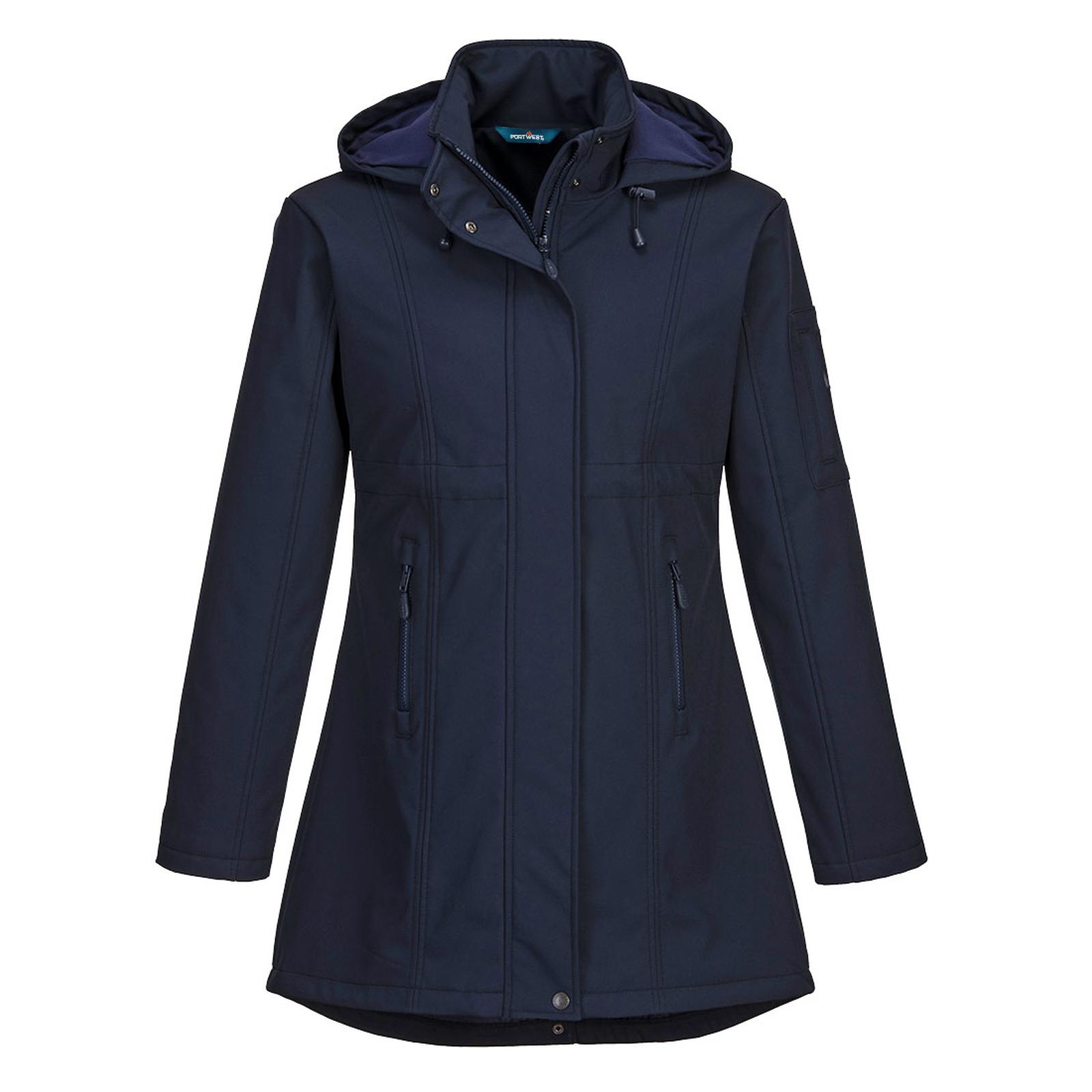 Portwest Dames regenkleding Bescherming Tegen Alle Weersomstandigheden Jack TK42 Carla softshell dames (3L) donker marineblauw(NV)