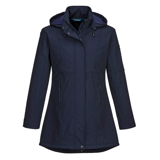 Portwest Dames regenkleding Bescherming Tegen Alle Weersomstandigheden Jack TK42 Carla softshell dames (3L) donker marineblauw(NV)