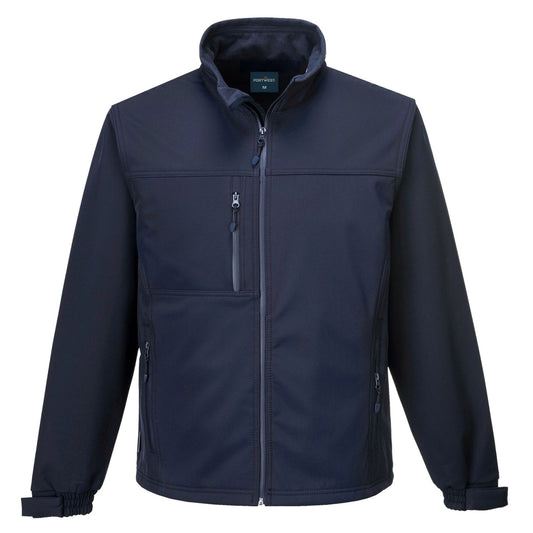 Portwest Regenkleding Softshell Alle weersomstandigheden jack TK50 softshell 3 (3L) waterafstotend winddicht donker marineblauw(NV)