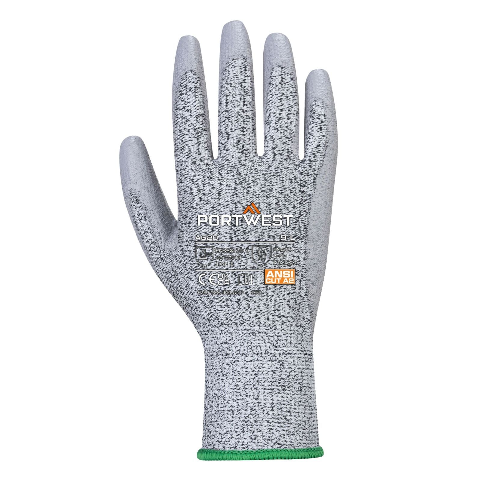 Portwest Handbescherming Handschoenen Automaat VB620 Cut B13 PU (144 pr) grijs(G7)