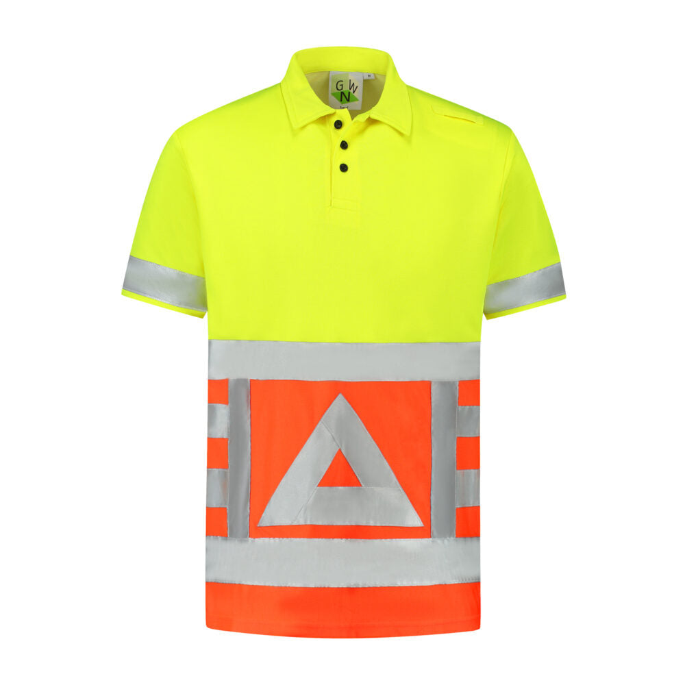 Noname High Visibility Poloshirt VKPOKM100 RWS korte mouw verkeersregelaar HiVis geel-oranje(GEELORANJE)