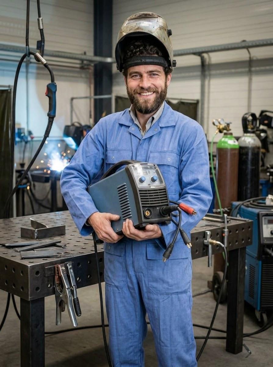 Woltex Las Overalls katoen/kevlar Vlamvertragend licht denimblauw