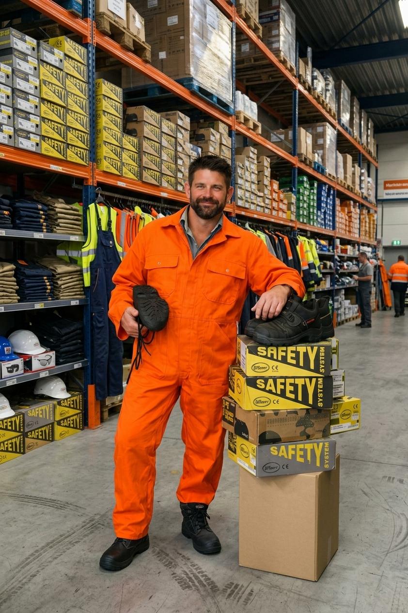 Woltex Overalls Katoen Vlamvertragend drukkers/ rugplooi oranje
