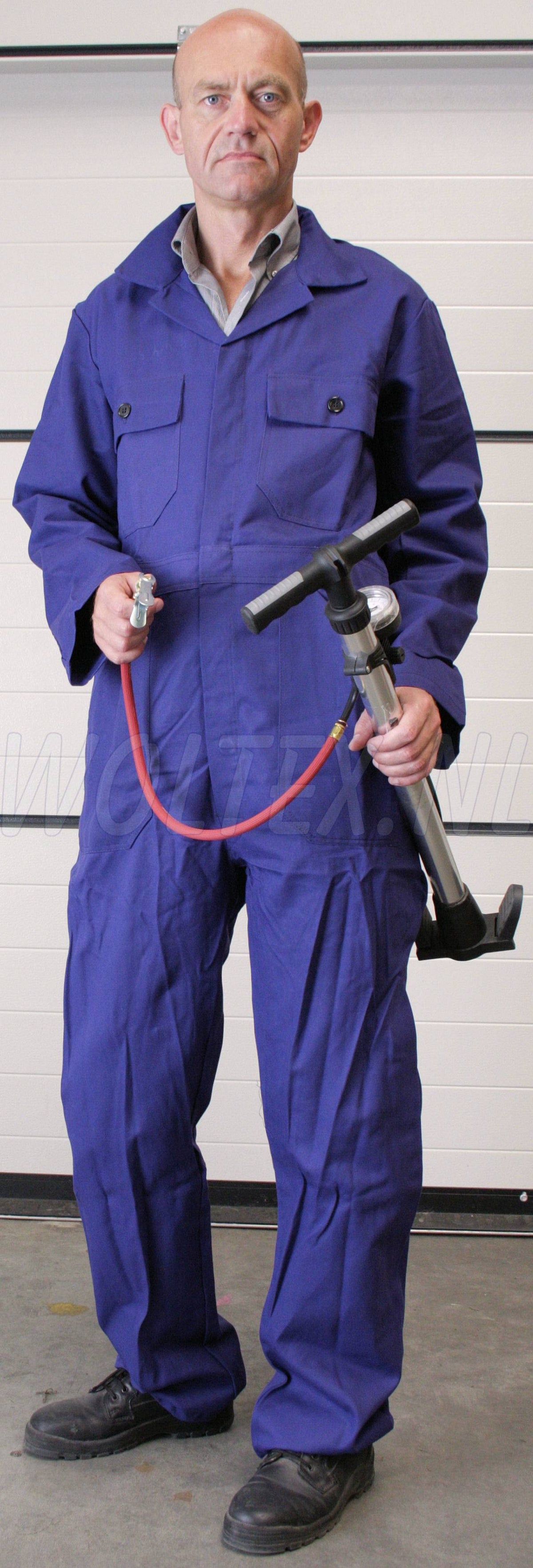 Woltex Overalls katoen Proban® knoop d.blauw